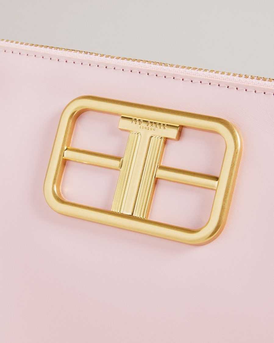 Ted Baker Tikila Statement Hardware Clutch Pale Pink | 0135672-TA