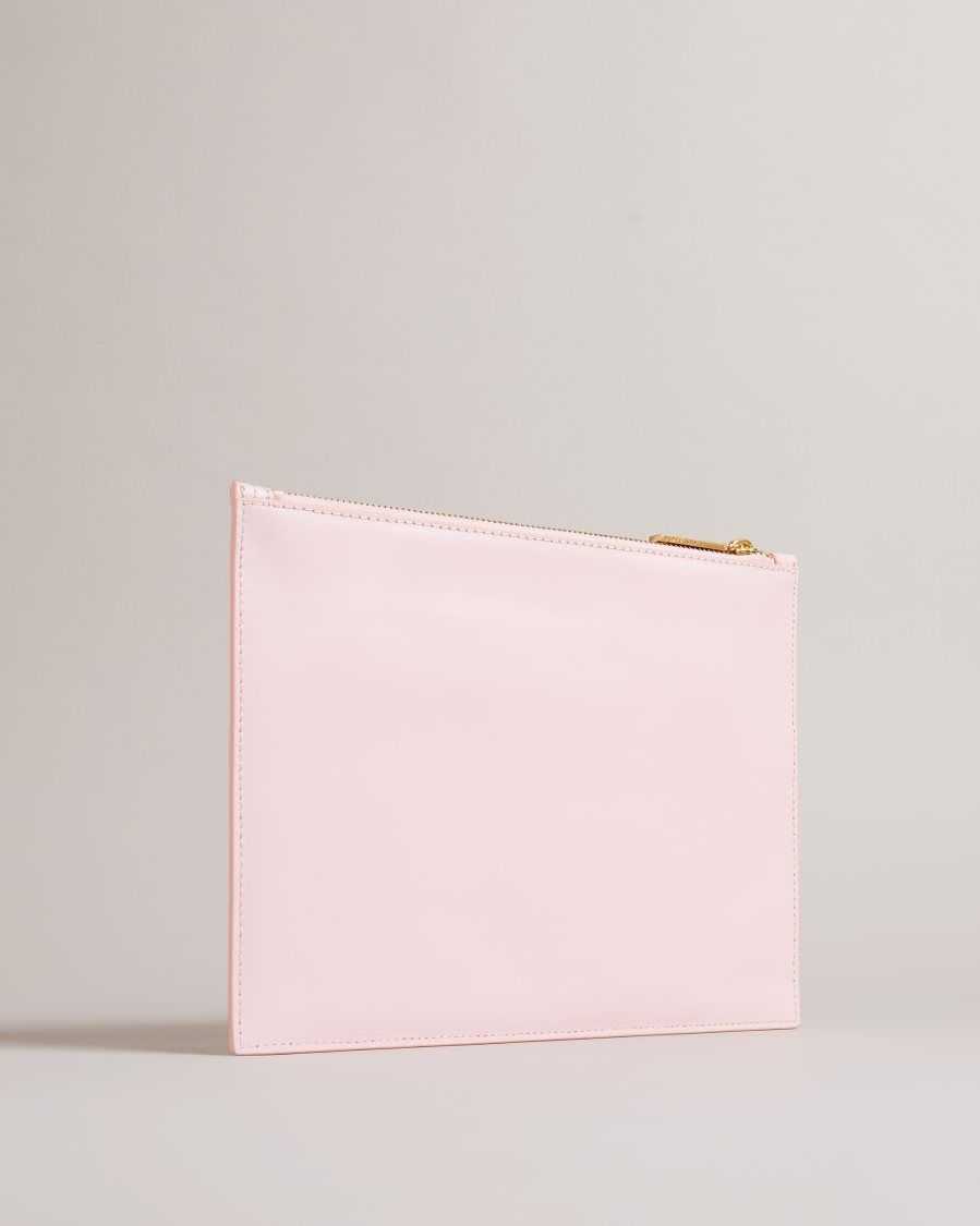 Ted Baker Tikila Statement Hardware Clutch Pale Pink | 0135672-TA