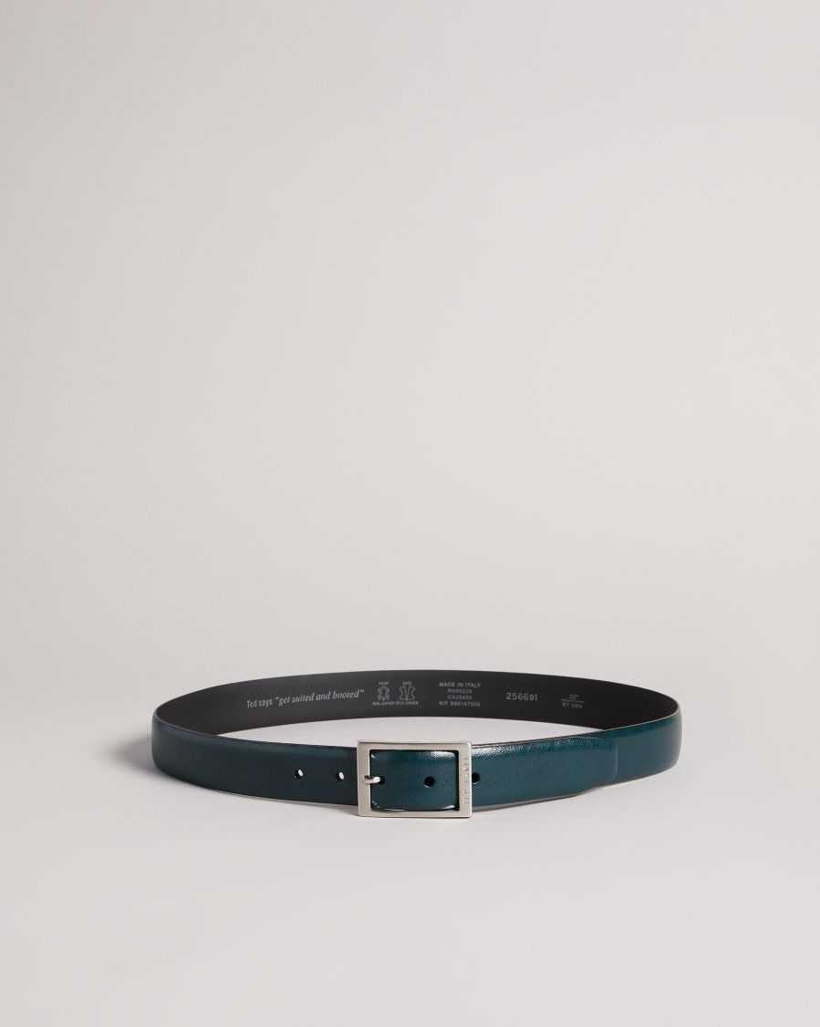 Ted Baker Tile Leather Belt Dark Green | 2037514-QY