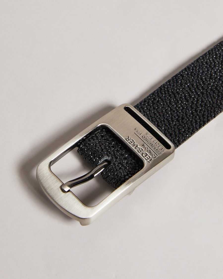 Ted Baker Timce Leather Belt Black | 9245873-CU