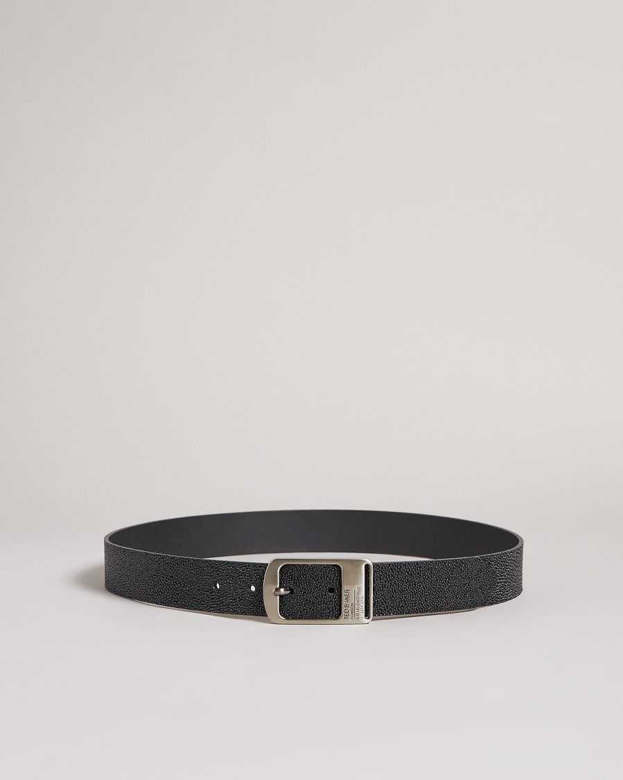 Ted Baker Timce Leather Belt Black | 9245873-CU