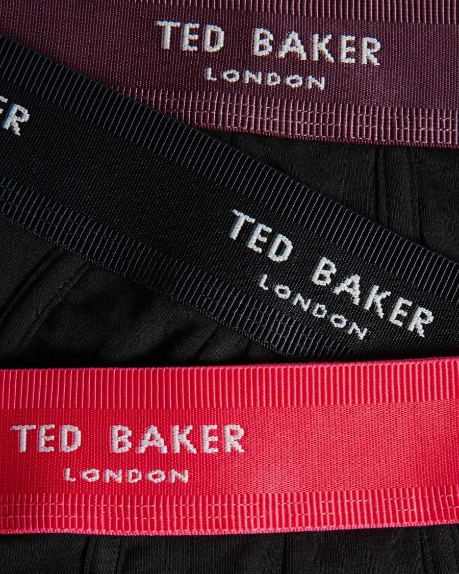 Ted Baker Timeo 3 Pack Assorted Trunks Black | 0231896-HL