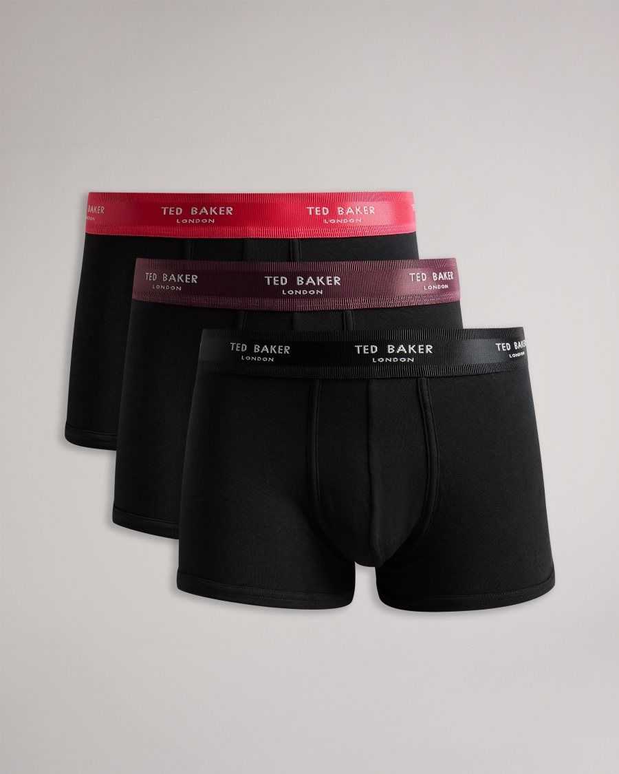 Ted Baker Timeo 3 Pack Assorted Trunks Black | 0231896-HL