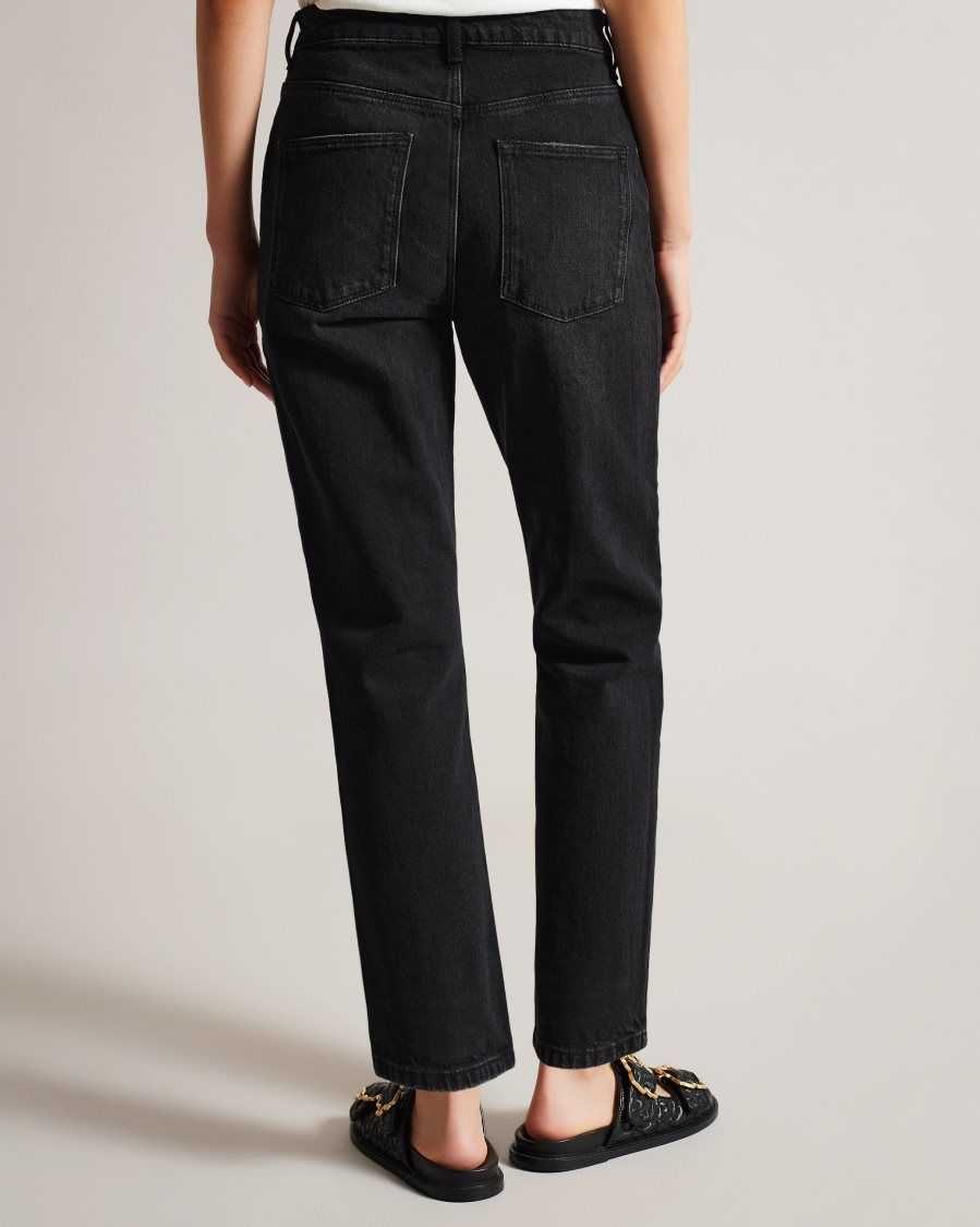 Ted Baker Tisola Straight Leg Jeans Black | 2103765-SI