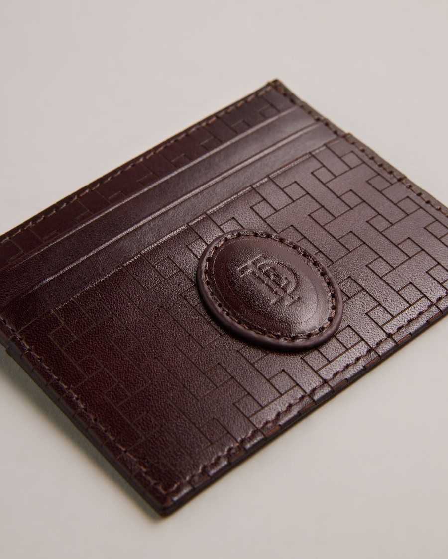 Ted Baker Tobies T Monogram Card Holder Brown-Chocolate | 7812439-ZM