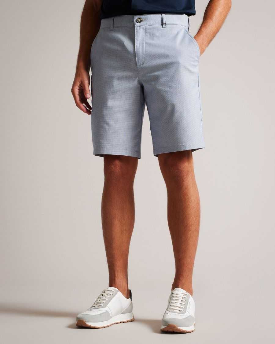 Ted Baker Tura Regular Fit Cotton Shorts Blue | 0691572-GX