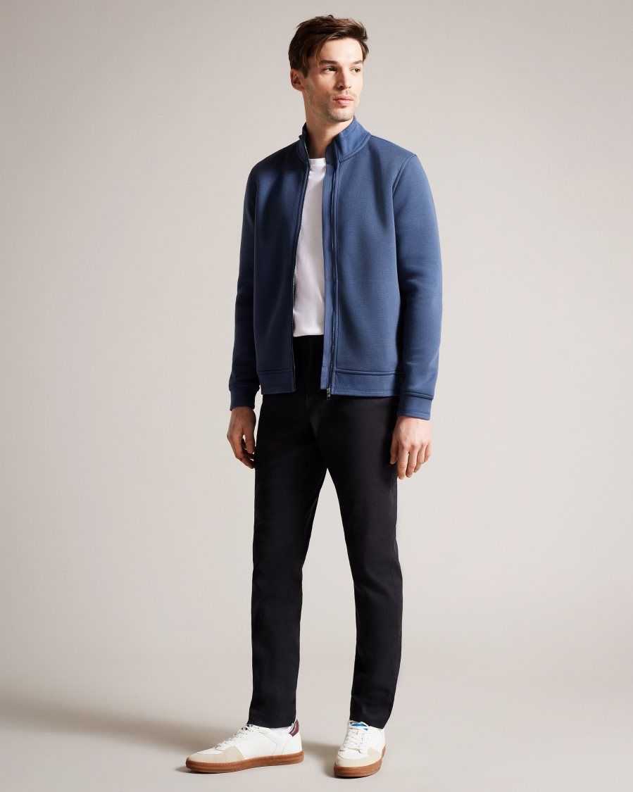 Ted Baker Tymos Long Sleeve Zip Through Jacket Dark Blue | 1639058-EI