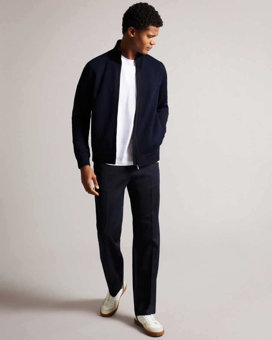 Ted Baker Tymos Long Sleeve Zip Through Jacket Navy | 1962573-OG