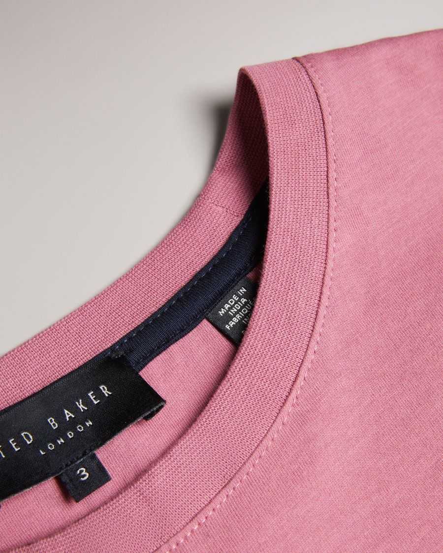 Ted Baker Tywinn Short Sleeve Regular Fit Plain T-shirt Pink | 1240598-PF