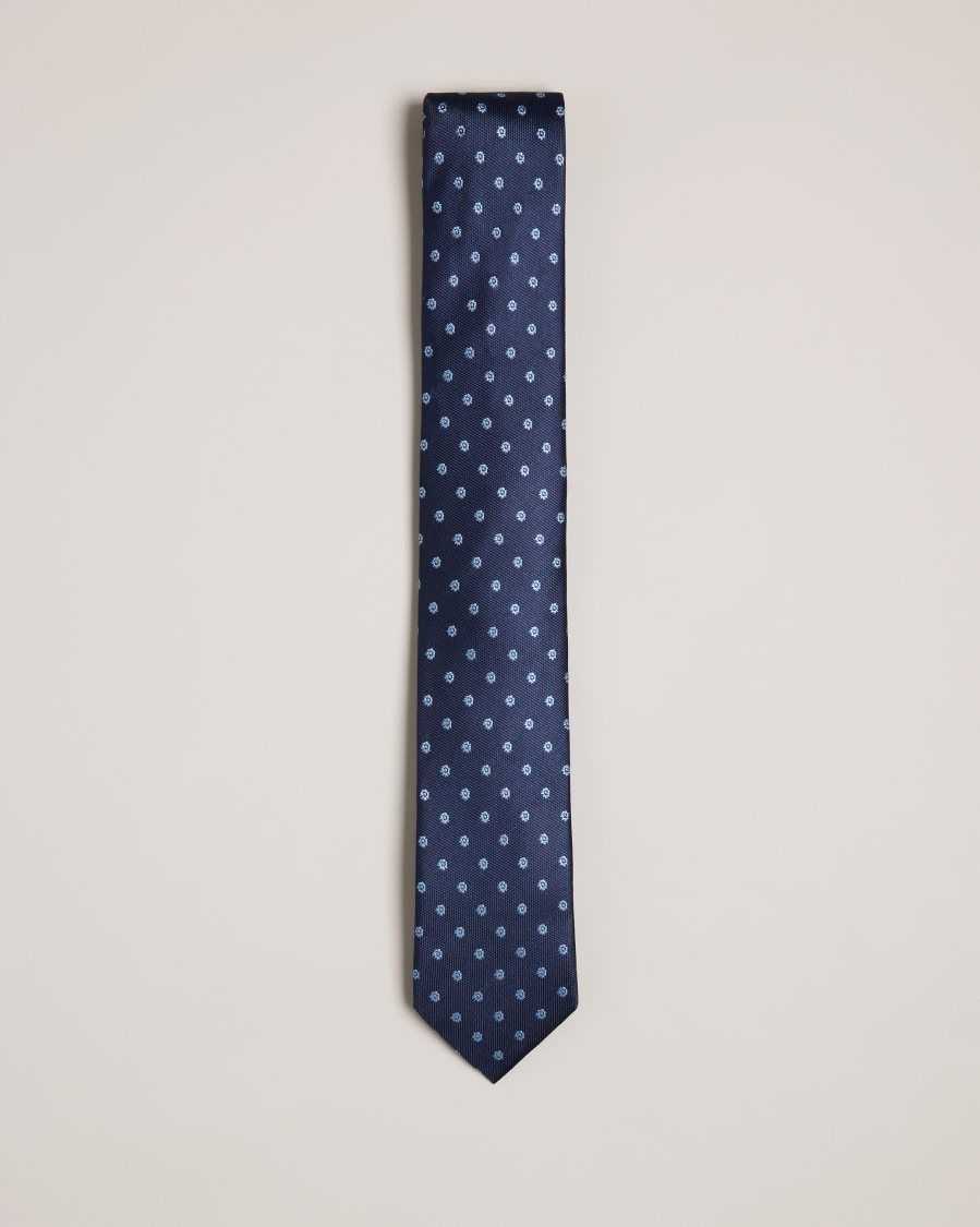 Ted Baker Ulyses Ditsy Floral Silk Tie Navy | 4165802-MK