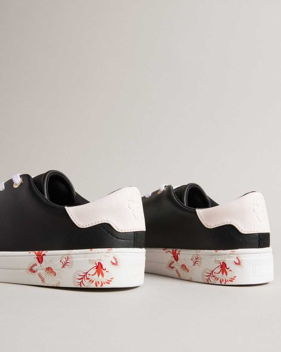 Ted Baker Urbana Retro Flood Nocturnal Trainer Black | 2054817-UP