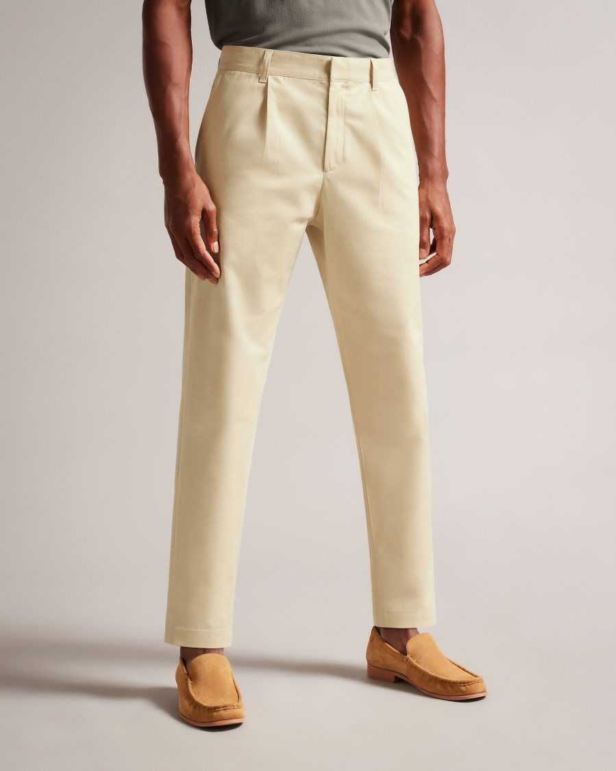 Ted Baker Vedra Tapered Leg Tailored Trousers Stone | 5279816-PS