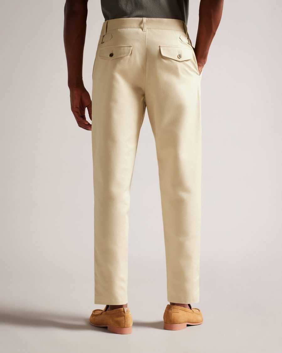 Ted Baker Vedra Tapered Leg Tailored Trousers Stone | 5279816-PS