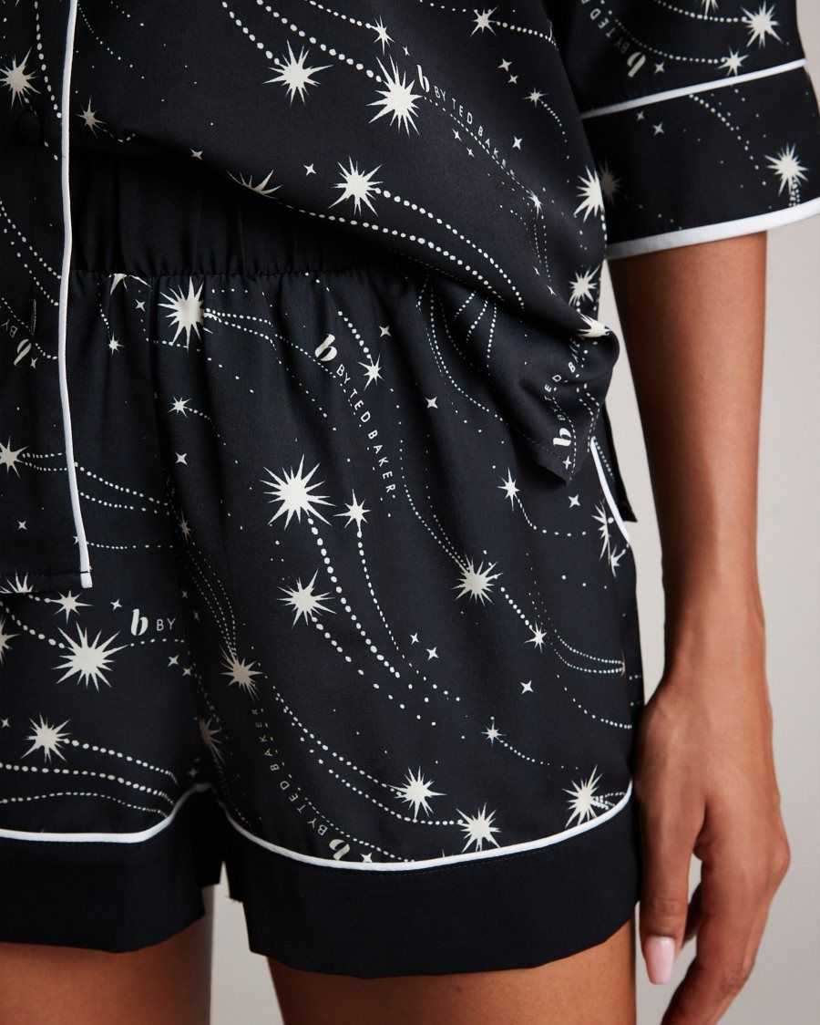 Ted Baker Vesela Star Print Pyjama Set Black | 3172409-ES