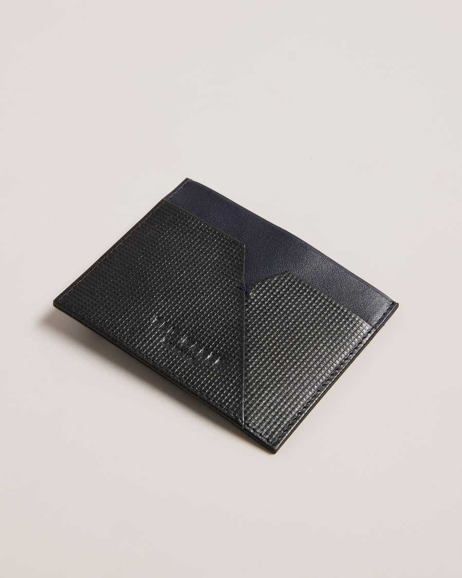 Ted Baker Viktree Textured Leather Wallet And Cardholder Set Black | 7541296-AV