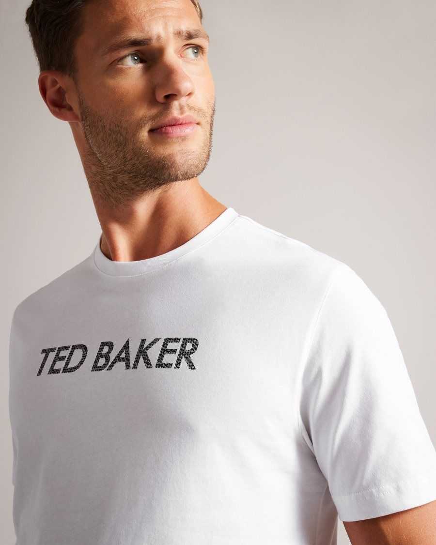 Ted Baker Vonsha Short Sleeve Printed T-Shirt White | 5974826-DA