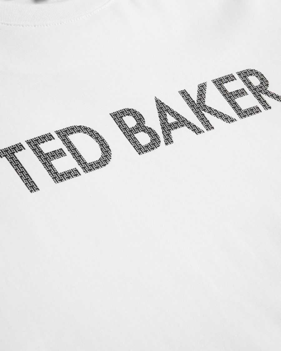 Ted Baker Vonsha Short Sleeve Printed T-Shirt White | 5974826-DA