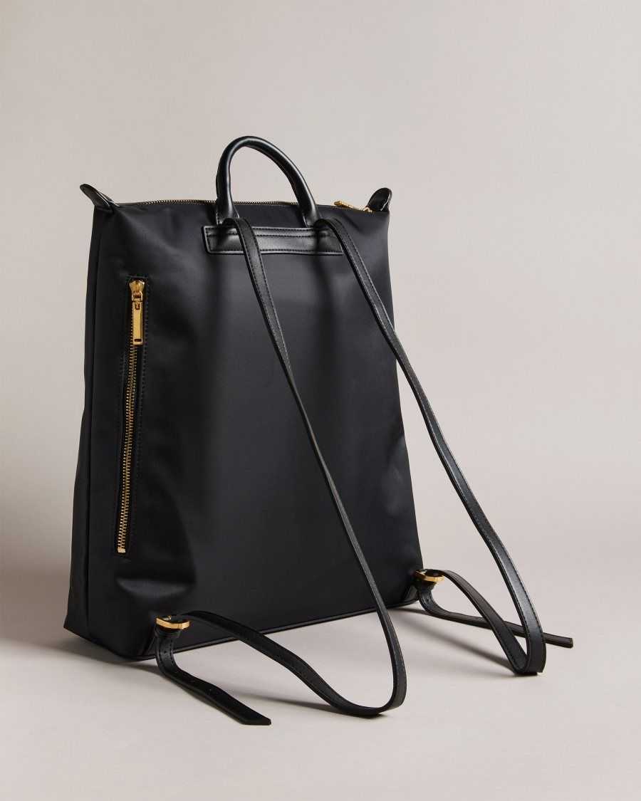 Ted Baker Voyer Nylon Slim Backpack Black | 3467819-RH