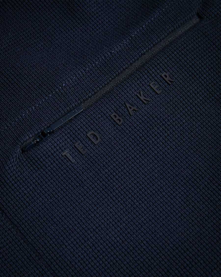 Ted Baker Wavelo Long Sleeve Regular Fit Polo Shirt Navy | 0639148-GY