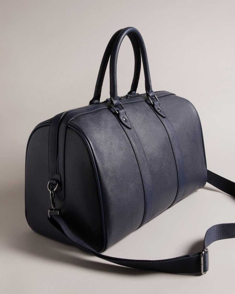 Ted Baker Waylin House Check PU Holdall Navy | 8376021-DQ