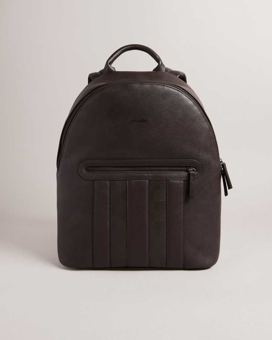 Ted Baker Waynor House Check PU Backpack Brown-Chocolate | 5926184-IC