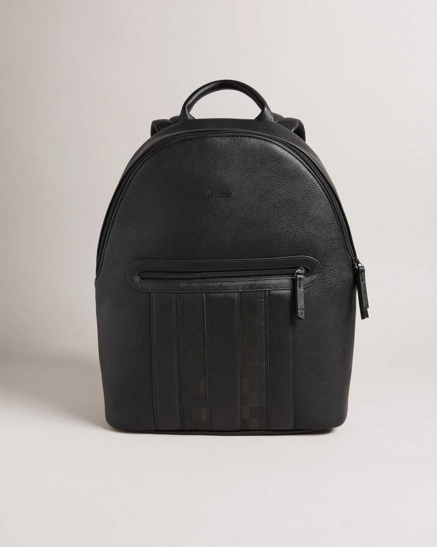 Ted Baker Waynor House Check PU Backpack Black | 7234560-FQ