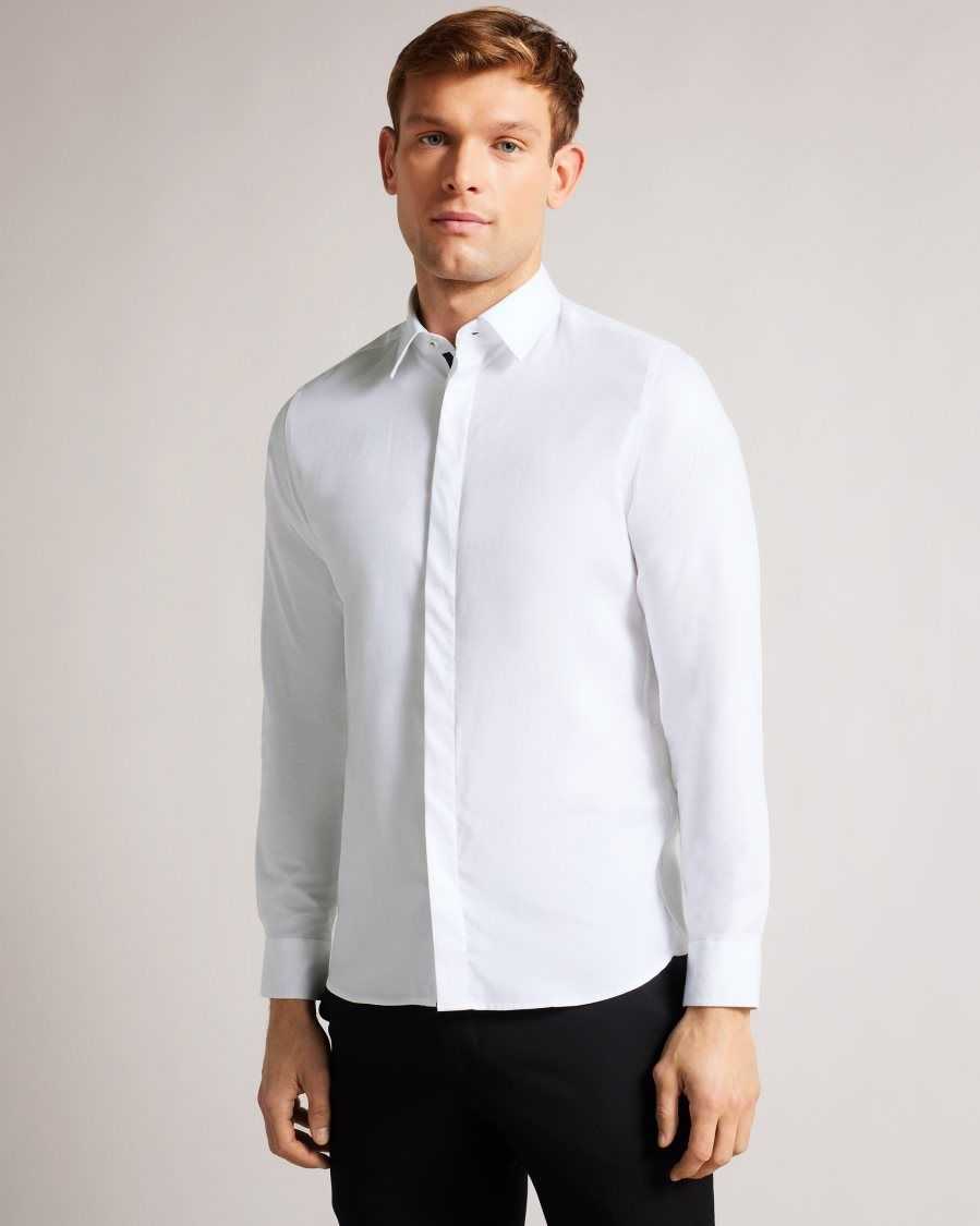 Ted Baker Witone Long Sleeve Shirt White | 5984021-KH