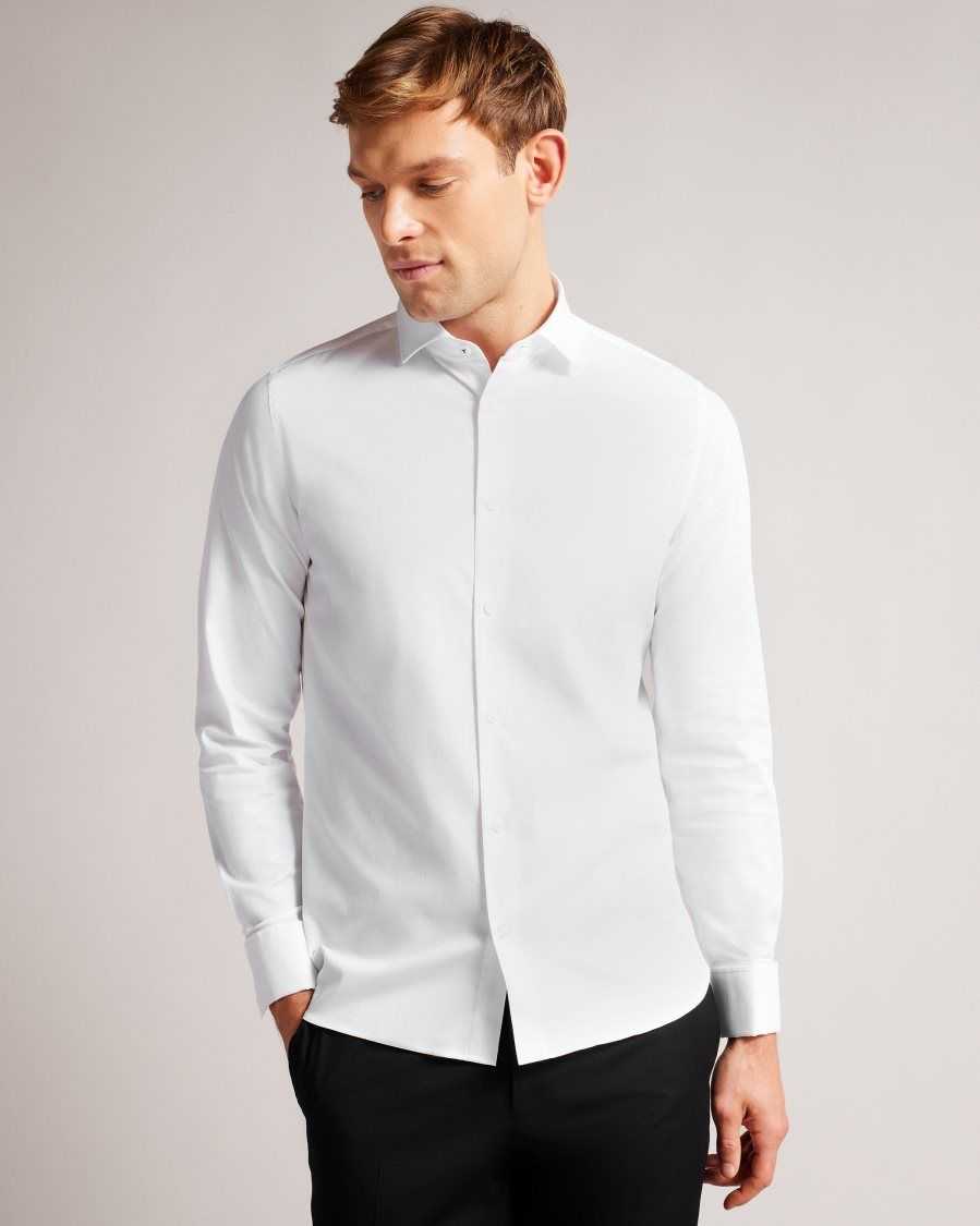 Ted Baker Witree Long Sleeve Shirt White | 5092873-ZS