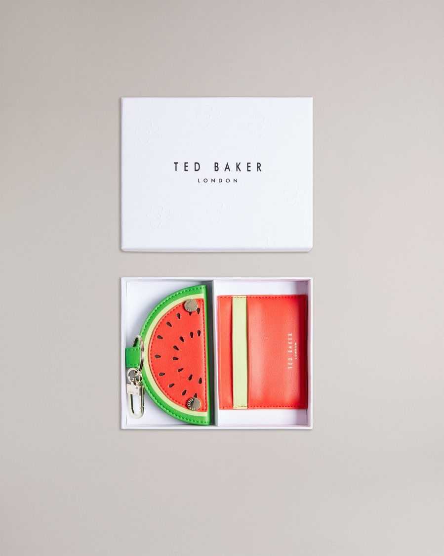 Ted Baker Wmelon Watermelon Keyring And Card Holder Red | 4912657-OH