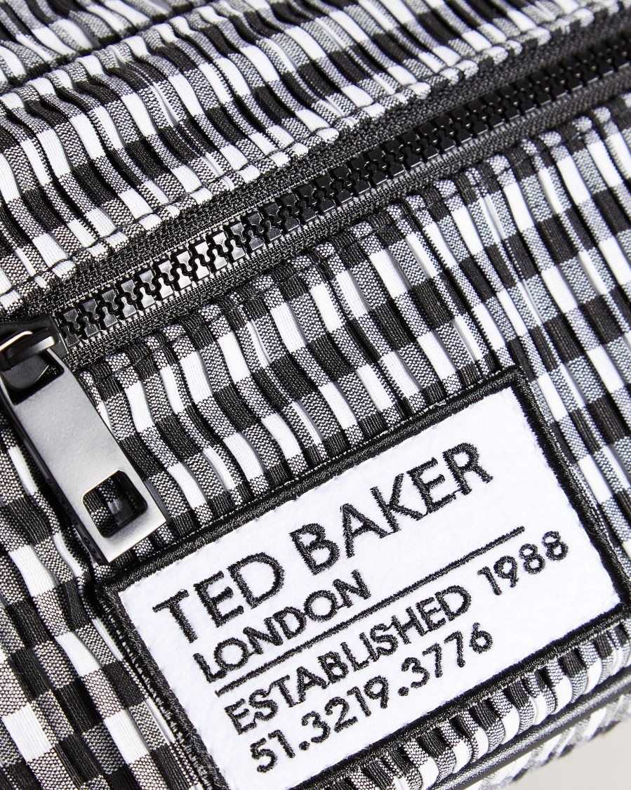 Ted Baker Yaza Gingham Pleated Belt Bag Black | 2879301-WD