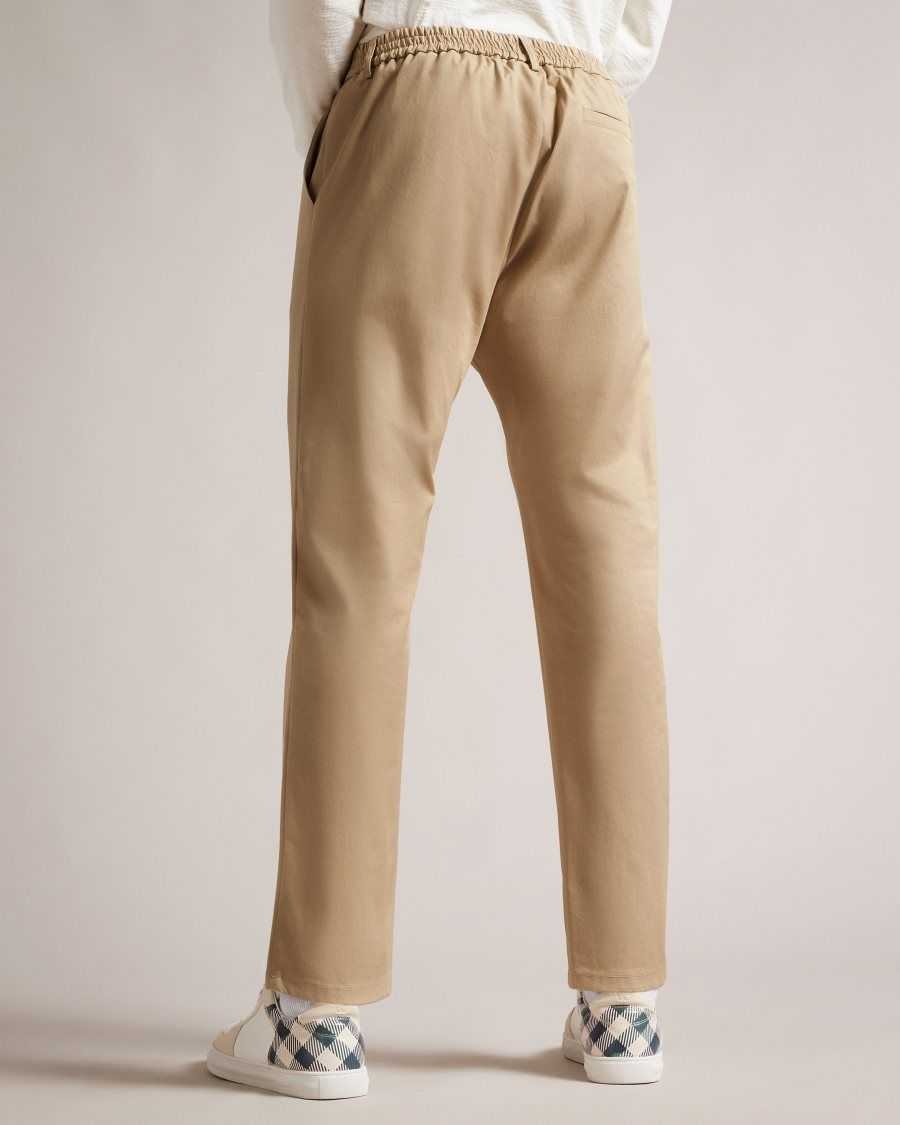 Ted Baker Yeda Pleated Elasticated Trouser Beige | 1207569-EM