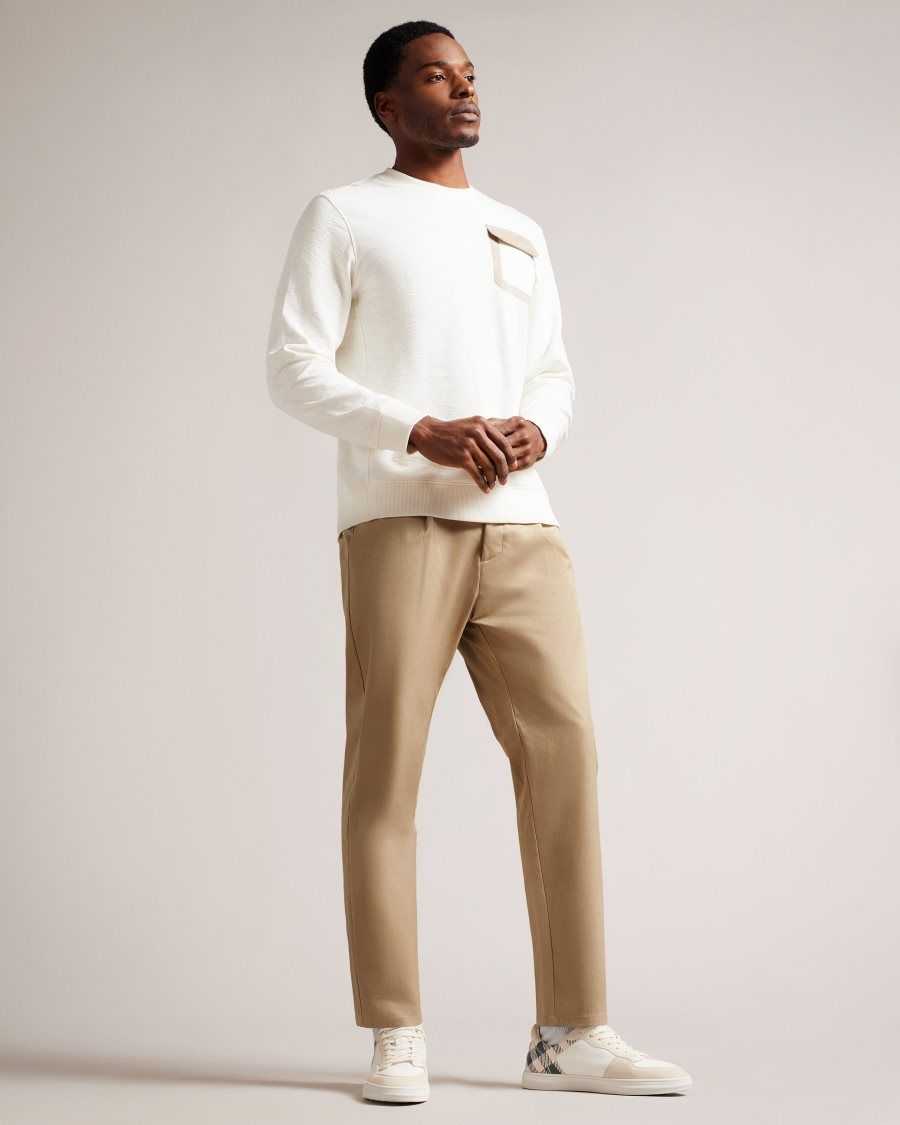 Ted Baker Yeda Pleated Elasticated Trouser Beige | 1207569-EM