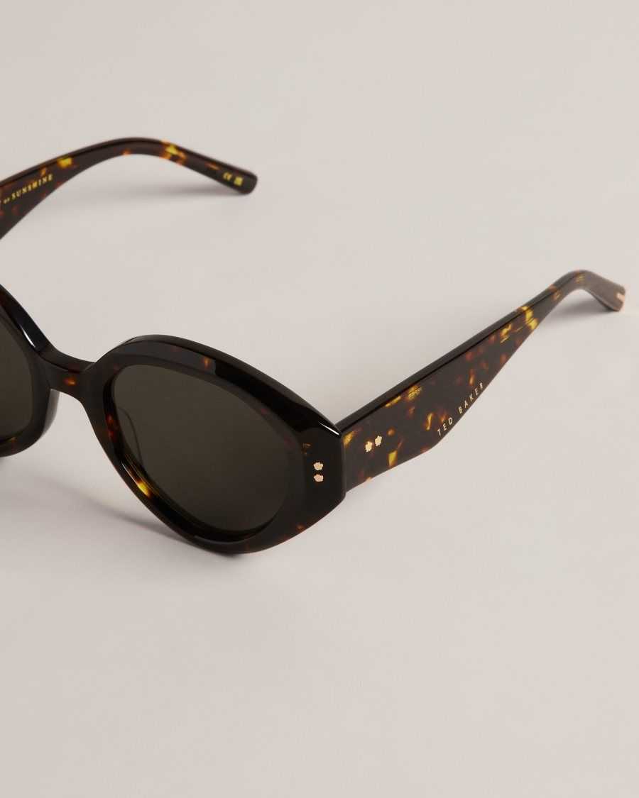 Ted Baker Zaadiey Chunky Circle Frame Sunglasses Tortoiseshell | 9401726-VG