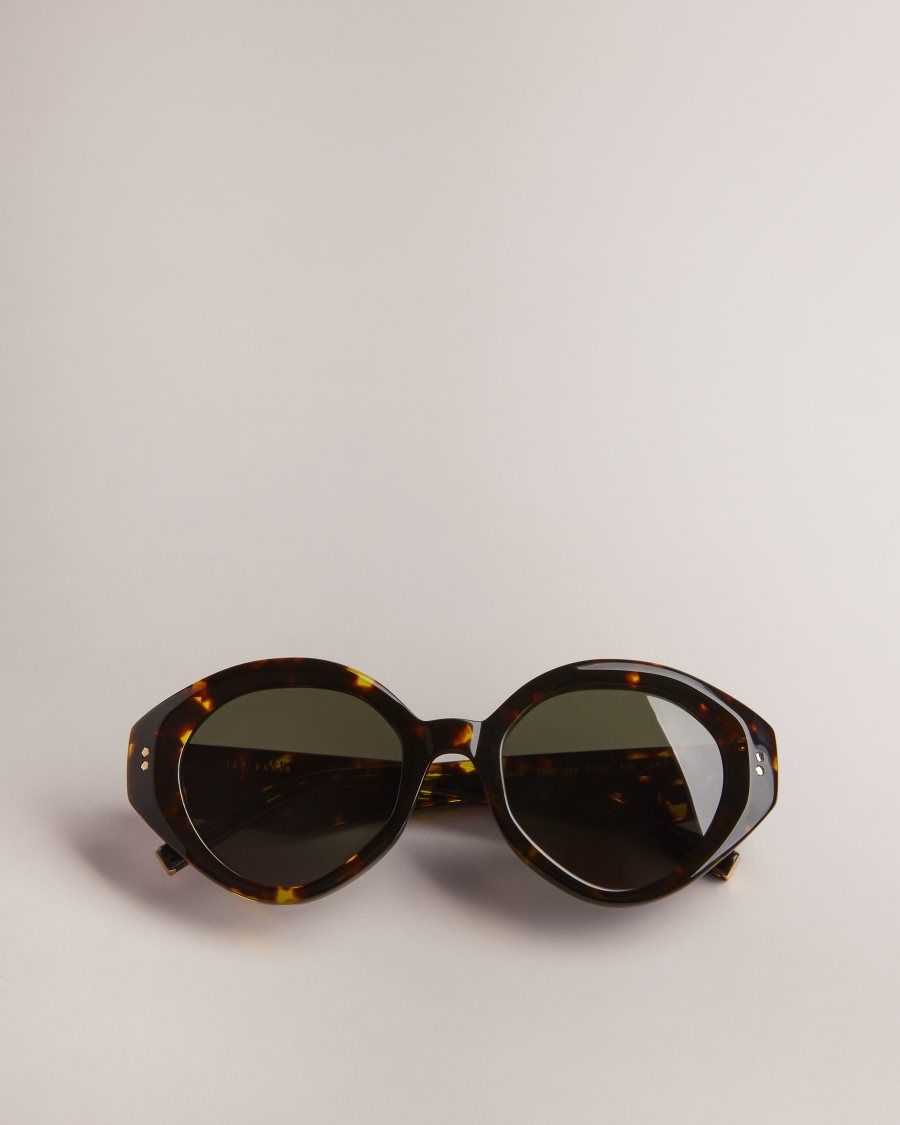 Ted Baker Zaadiey Chunky Circle Frame Sunglasses Tortoiseshell | 9401726-VG