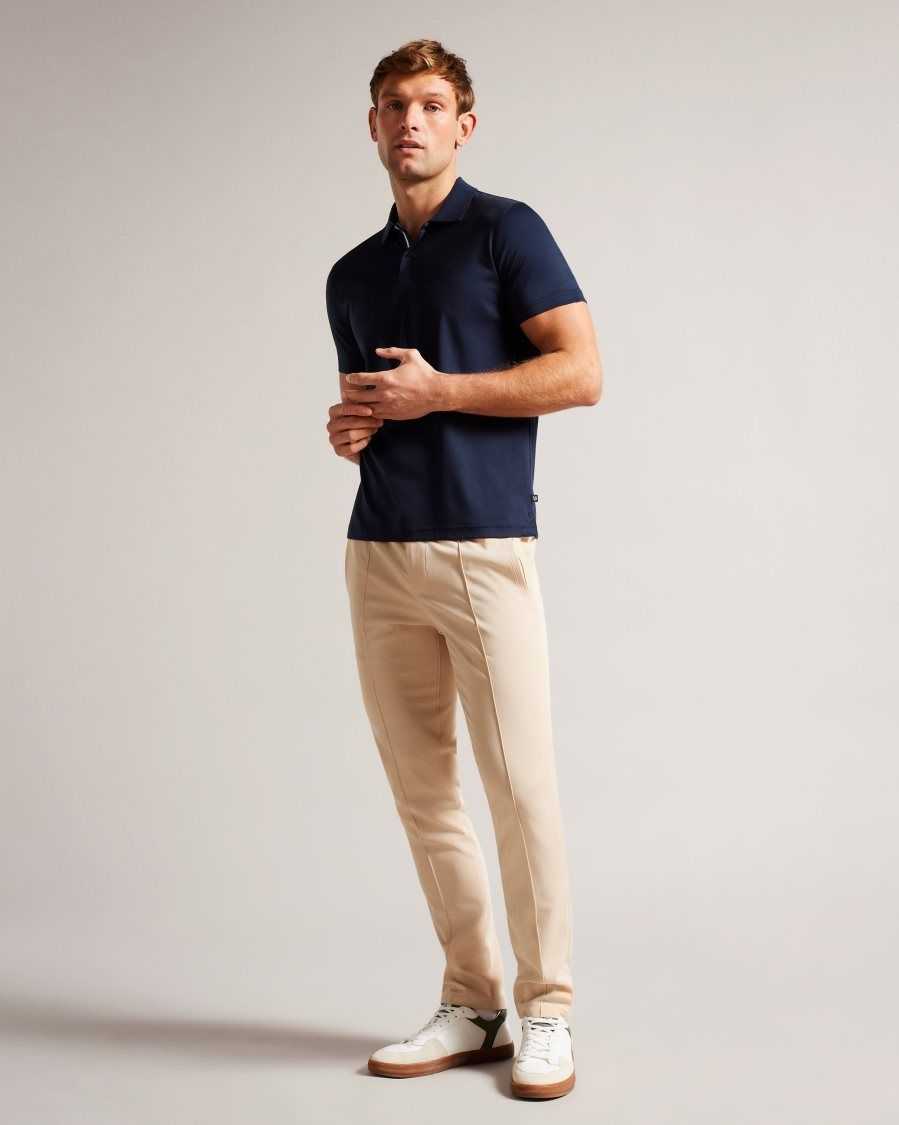 Ted Baker Zeiter Short Sleeve Slim Fit Polo Shirt Navy | 7130864-BH