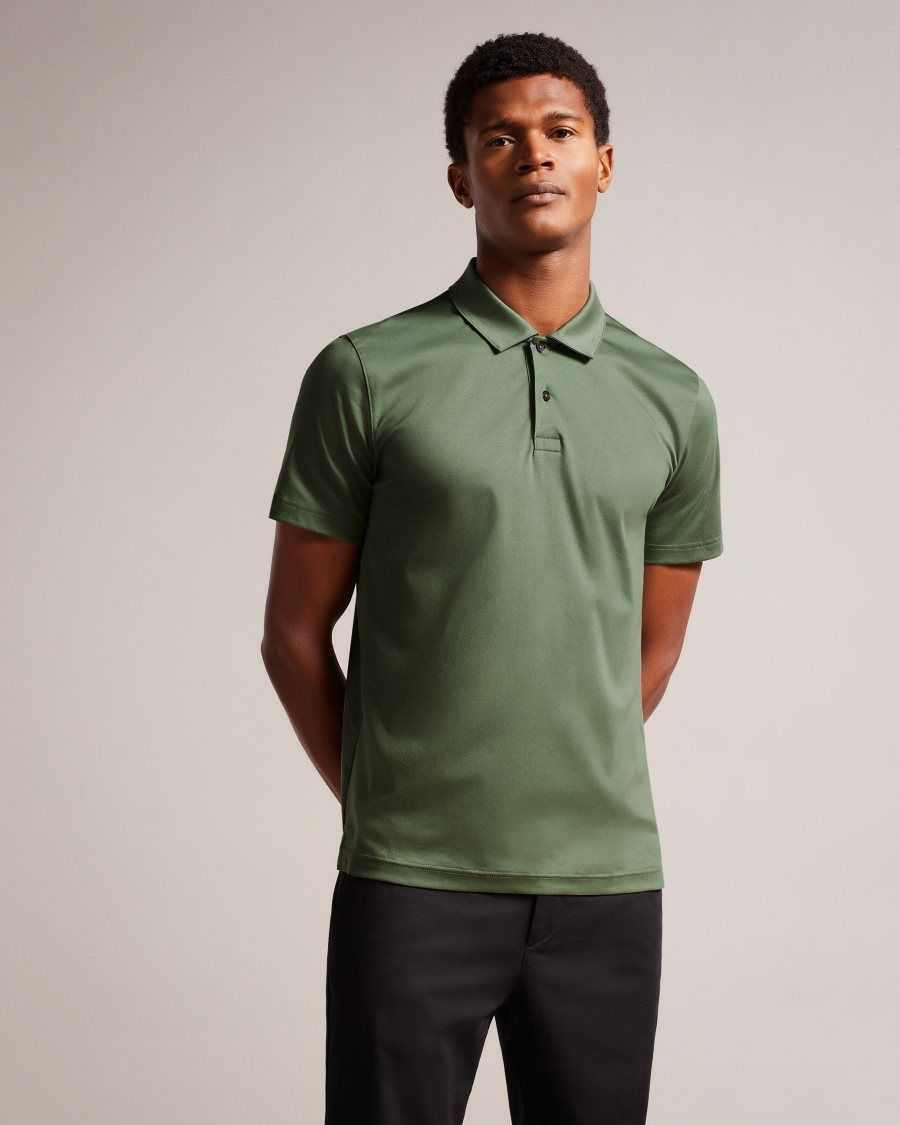 Ted Baker Zeiter Short Sleeve Slim Fit Polo Shirt Khaki | 8790645-WG