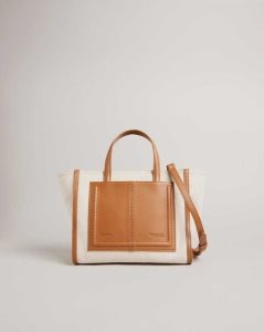 Ted Baker Aksanna Medium Canvas Tote Bag Brown | 5162978-WO