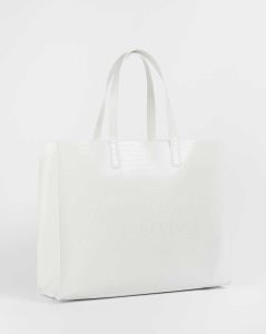 Ted Baker Allicon Mock Croc Icon Tote Bag Nude | 9374261-KB
