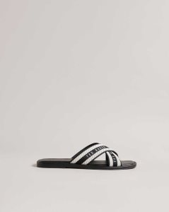 Ted Baker Ashika Webbing Strap Sandals Black | 7183069-NL