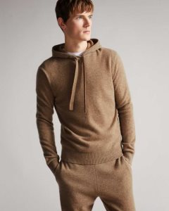 Ted Baker Bannks Cashmere Hoodie Brown | 0498617-XO