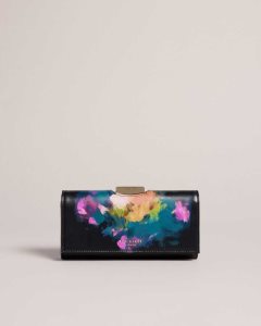 Ted Baker Bavan Large Art Print Bobble Purse Black | 1294608-AP