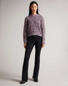 Ted Baker Bbetsy Engineered Cropped Jumper Deep-Pink | 7890465-EY