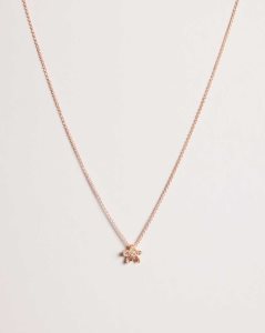 Ted Baker Braddie Blossom Pendant Necklace Rose Gold Colour | 9475310-YP