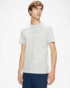 Ted Baker Broni Short Sleeve Branded T-Shirt Grey | 6280735-BP