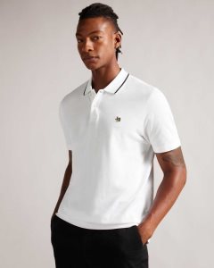 Ted Baker Camdn Short Sleeve Polo Shirt White | 4879061-ZI