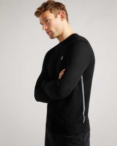 Ted Baker Cardiff Merino Wool Crew Neck Jumper Black | 6750218-PG