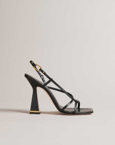 Ted Baker Cayena Strappy Geometric Heeled Sandals Black | 5730241-JC