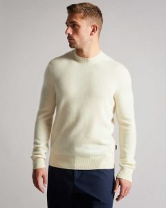 Ted Baker Chaplin Cashmere Crew Neck Jumper Ecru | 4712368-IY