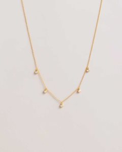 Ted Baker Clemmee Crystal Droplet Necklace Gold Colour | 4278069-TL