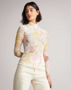 Ted Baker Danuta Dobby Mesh Top White | 0861293-IK